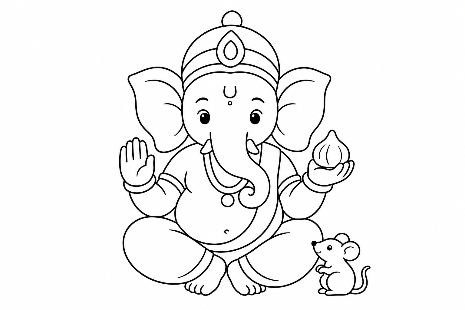 Draw Your Own Ganesha – Free Printable