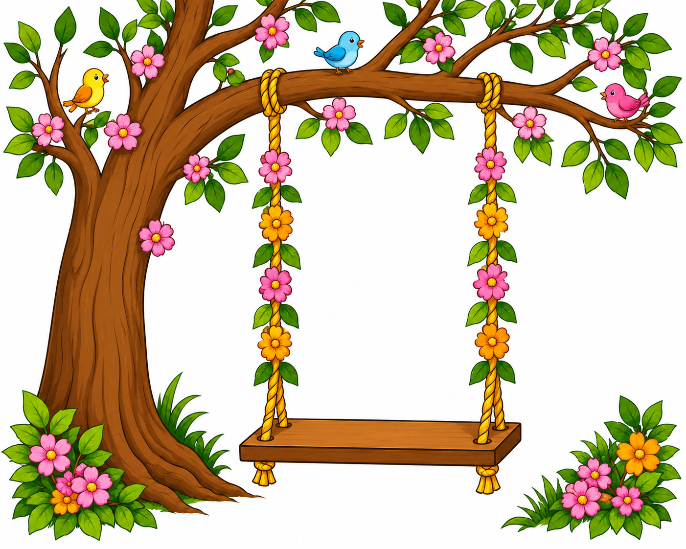 Draw Your Own Raja Swing -Free Colouring Page